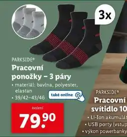Lidl PARKSIDE PRACOVNÍ PONOŽKY - 3 PÁRY nabídka