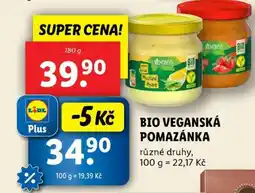 Lidl Bio veganská pomazánka nabídka