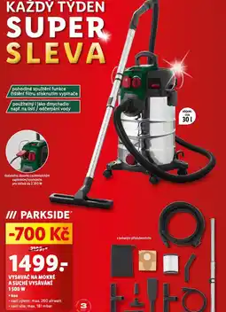 Lidl Vysavač na mokré s suché vysávání 1500 w nabídka
