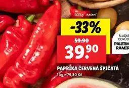 Lidl Paprika červená špičatá nabídka