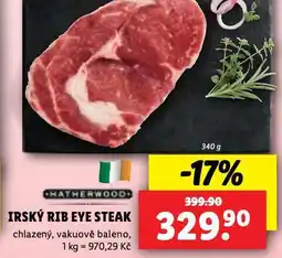 Lidl Irský rib eye steak nabídka