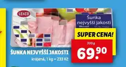 Lidl Šunka nejvyšší jakosti nabídka