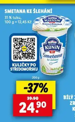 Lidl Smetana ke šlehání 31% nabídka