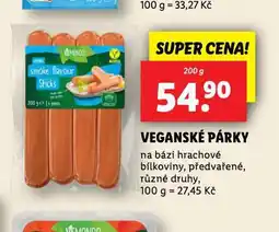 Lidl Veganské párky nabídka