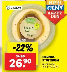 Lidl Hummus s topingem nabídka