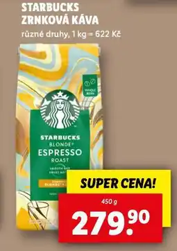 Lidl Starbucks zrnková káva nabídka
