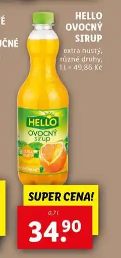 Lidl Hello ovocný sirup nabídka
