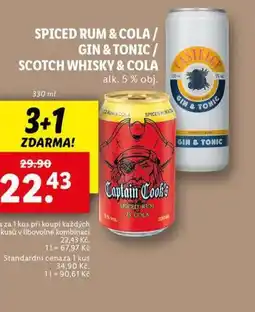 Lidl Scotch whisky & cola nabídka