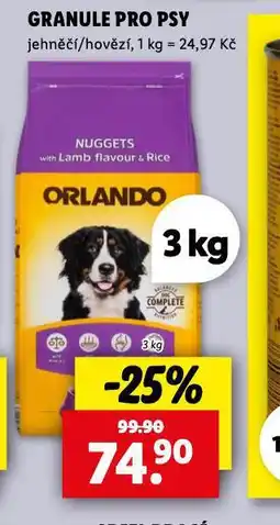 Lidl Orlando granule pro psy nabídka
