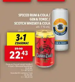 Lidl Spiced rum&cola nabídka