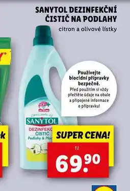 Lidl Sanytol dezinfekční čistič na podlahy nabídka