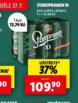 Lidl Pivo staropramen 10 nabídka