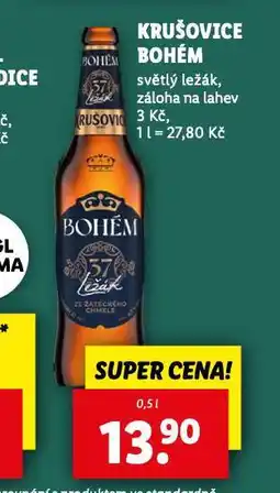 Lidl Pivo krušovice bohém nabídka