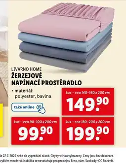 Lidl Žerzejové napínací prostěradlo 140-160 x 200 cm nabídka