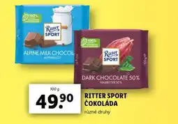 Lidl Ritter sport čokoláda nabídka
