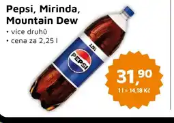 Můjobchod Pepsi, Mirinda, Mountain Dew nabídka