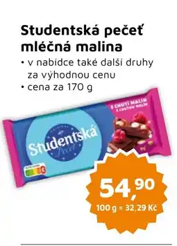 Můjobchod Studentská pečeť mléčná malina nabídka
