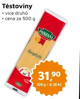 Můjobchod PANZANI Těstoviny nabídka