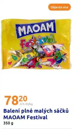 Action Balení plné malých sáčků maoam festival nabídka