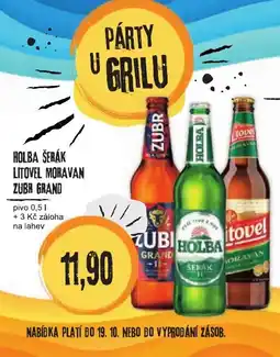 Konzum Holba šerák litovel moravan zubr grand nabídka