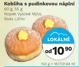 Konzum Kobliha s pudinkovou náplní nabídka