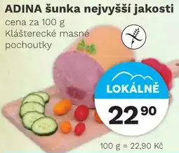 Konzum Adina šunka nejvyšší jakosti nabídka