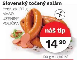 Konzum Slovenský točený salám nabídka