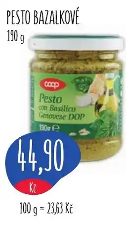 Konzum Pesto bazalkové nabídka