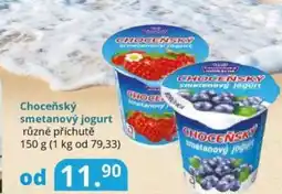 Potraviny CZ Choceňský smetanový jogurt různé příchutě nabídka