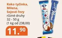 Potraviny CZ Koko tyčinka, Milena, Sojové řezy různé druhy nabídka