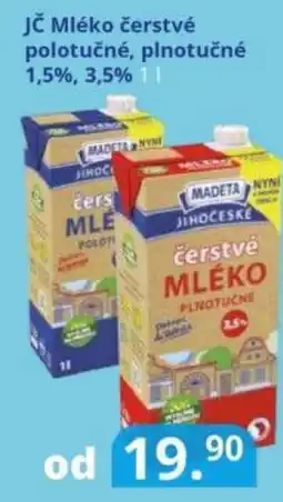 Potraviny CZ Jč Mléko čerstvé polotučné, plnotučné 1,5%, 3,5% nabídka