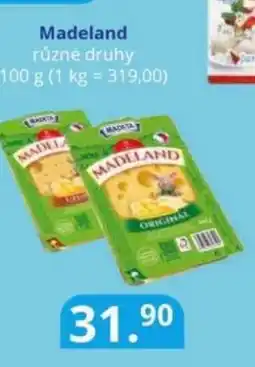 Potraviny CZ Madeland různé druhy nabídka