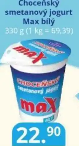 Potraviny CZ Choceňský smetanový jogurt Max bílý nabídka