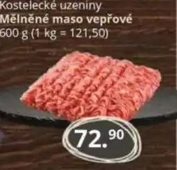 Potraviny CZ Kostelecké uzeniny Mělněné maso vepřové nabídka