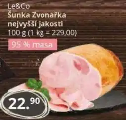 Potraviny CZ Le&Co Šunka Zvonařka nejvyšší jakosti nabídka