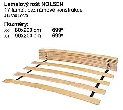 Sconto Rolovací lamelový rošt NOLSEN nabídka