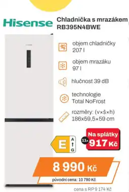 Expert Hisense Chladnička s mrazákem RB395N4BWE nabídka