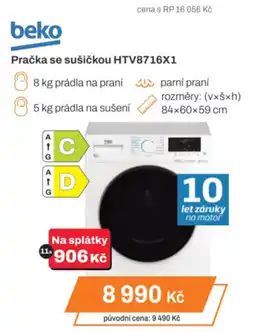 Expert Beko pračka se sušičkou htv8716x1 nabídka