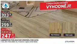 Merkury Market LAMINÁTOVÁ PODLAHA DUB VINCENZA, DUB LUCIA 7 mm, AC5, třída zátěže 33, 4-stranná v-spára, široká deska nabídka