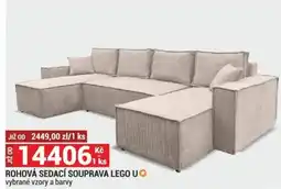 Merkury Market ROHOVÁ SEDACÍ SOUPRAVA LEGO U✪ nabídka