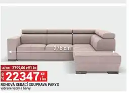Merkury Market ROHOVÁ SEDACÍ SOUPRAVA PARYS nabídka