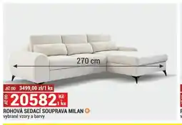 Merkury Market ROHOVÁ SEDACÍ SOUPRAVA MILAN vybrané vzory a barvy nabídka