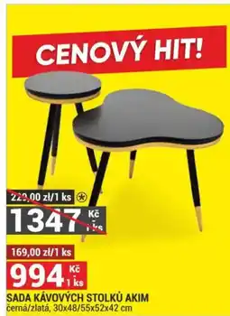 Merkury Market SADA KÁVOVÝCH STOLKŮ AKIM nabídka