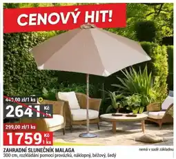 Merkury Market ZAHRADNÍ SLUNEČNÍK MALAGA nabídka