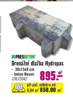 Hornbach *PRESBETON Drenážní dlažba Hydropas nabídka