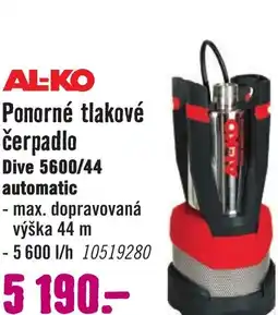 Hornbach AL-KO Ponorné tlakové čerpadlo Dive 5600/44 automatic nabídka