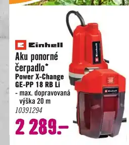 Hornbach Einhell Aku ponorné čerpadlo* Power X-Change GE-PP 18 RB Li nabídka