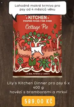 Lily's Kitchen Dinner pro psy 6 x hovězí s bramborami a mrkví