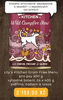 Zoohit Lily's Kitchen Grain Free Menu pro psy nabídka