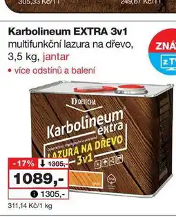 Barvy a laky drogerie Karbolineum EXTRA 3v1 multifunkční lazura na dřevo, 3,5 kg, jantar nabídka